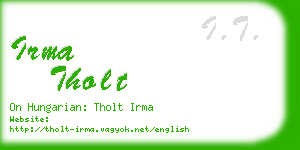 irma tholt business card